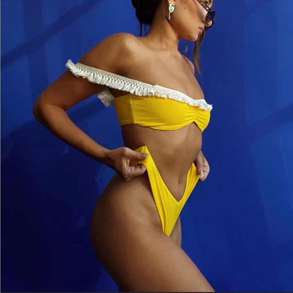 WeWoreWhat Tassle Bathing Suit